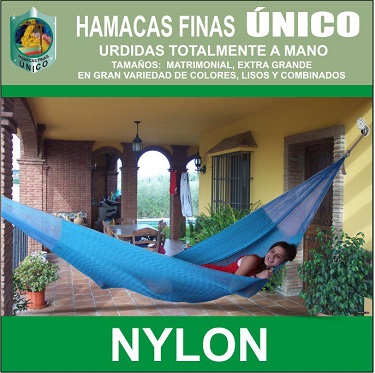 Hamaca mexicana tipo yucateca maya de nylon
